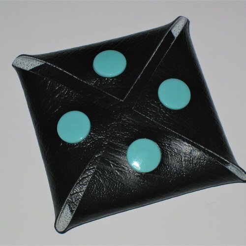 Porte monnaie en simili cuir noir