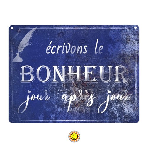 Plaque Porte Citation Art Deco Idee Cadeau 15x x15 Cm Aluminium Un Grand Marche