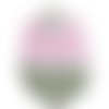 Bavoir 6-12 mois, personnalisable, modèle unique, rayé rose, motifs géométriques, éponge bambou  romantique. dentelle (37)
