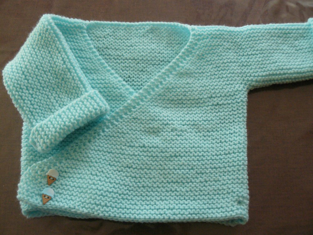 Gilet Ou Brassiere Bebe 3 6 Mois Turquoise Un Grand Marche