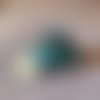 Porte monnaie bleu turquoise fermoir  à boules