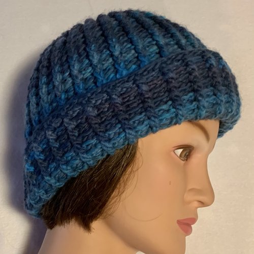 Bonnet bleu , bonnet adulte, bonnet, chapeau