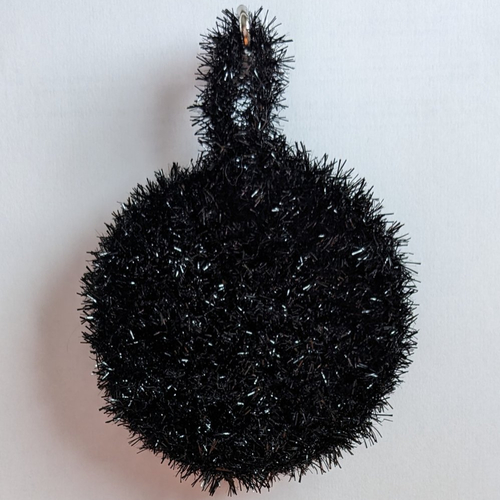 Tawashi  – éponge   - lavette  au crochet (forme plate) noire