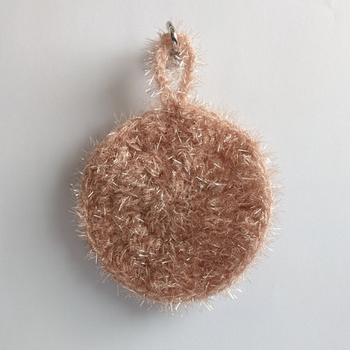 Tawashi  – éponge   - lavette  au crochet (forme plate) nude