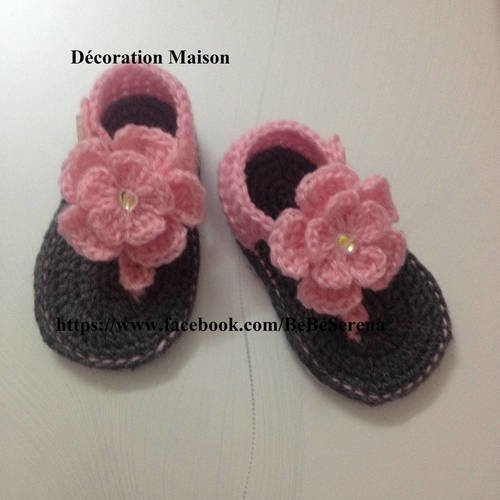Sandales Bebe Tres Tendance Fleur En Crochet Un Grand Marche