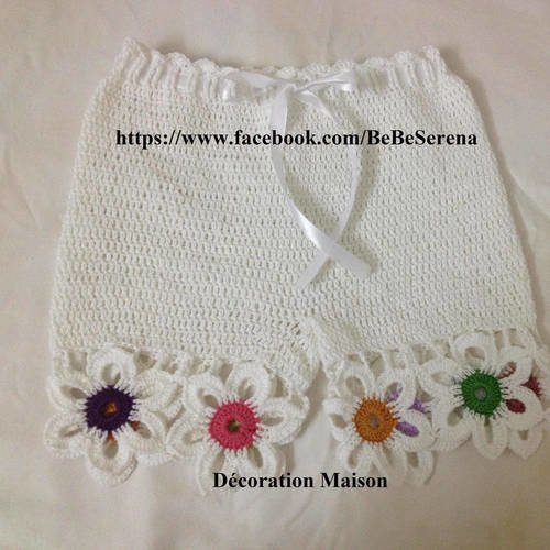 Short Le Jardin De Fleur Au Crochet 0 2 Ans Un Grand Marche