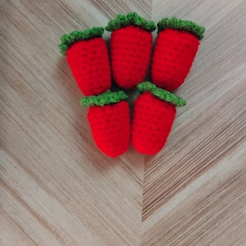 Lot de dinette crochet fruit