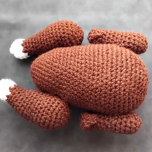 Poulet entier au crochet dinette enfant au crochet, jouets fait main, montessori