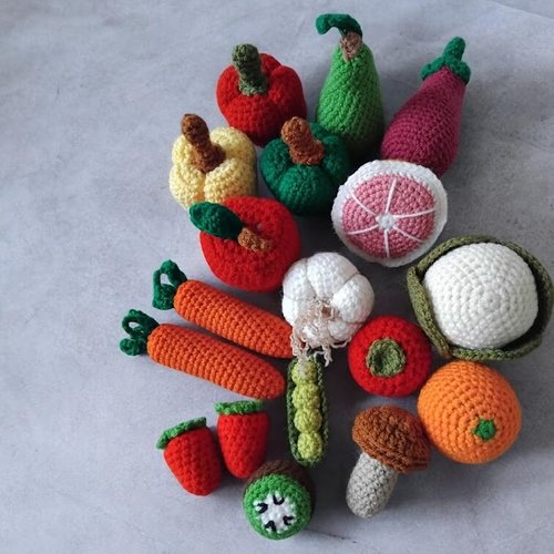 Maxi lot de dinette fruit et légume crochet