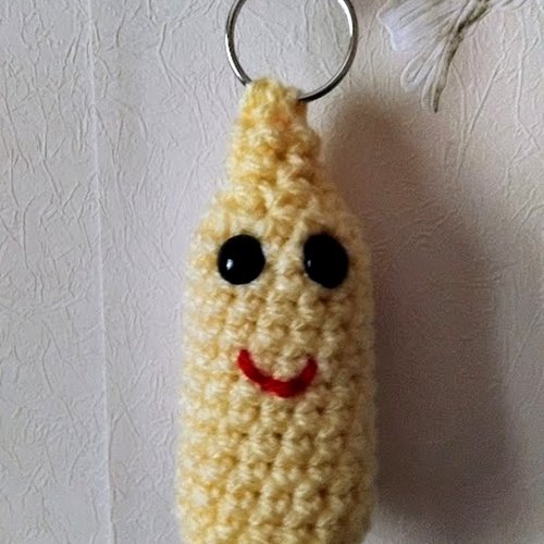 Porte-clés banane au crochet faits main | collection amigurumi kawaii - crochet stylé