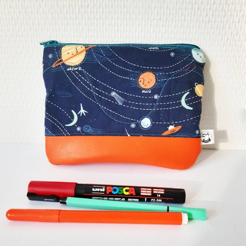 Trousse plate système solaires planètes trousse école enfant rentrée scolaire