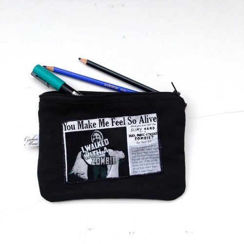 Trousse amoureux gothique noir cinéma pièce unique humour