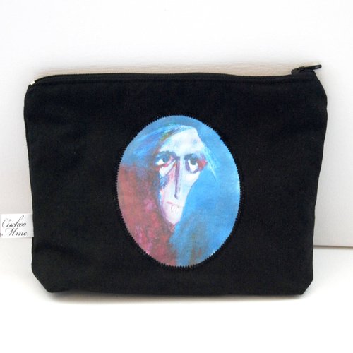Trousse vampire gothique crayons maquillage création graphique pièce unique