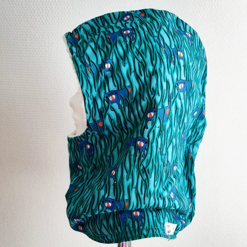Cagoule enfant 3 à 7 ans animaux babouins accessoire hiver