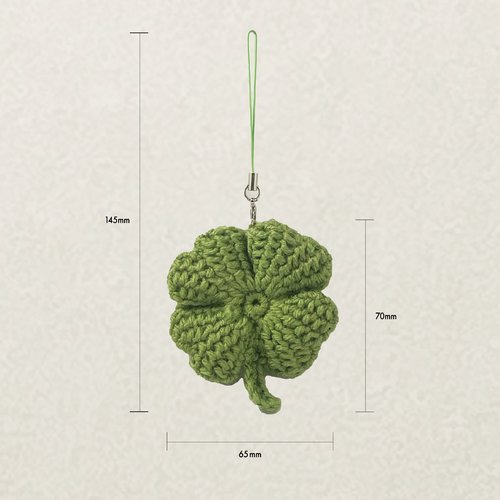 Charm trèfle au crochet | téléphone, sac, porte clé, accessoire