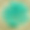 20pcs mat turquoise vert agité à plat rond de disque un trou de verre tchèque perles de rondelle de  sku-30084