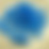 20pcs mat bleu marine agité plat rond de disque un trou de verre tchèque perles de rondelle de 8mm sku-30073