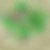 30pcs chrysolite supérieur vert dichroïque vitrail de la moitié tchèque de pétale de rose en verre p sku-30103
