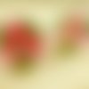 1pc cristal valentine rose vert or rouge rond de fleurs à la main le verre tchèque bouton taille 8 1 sku-30774