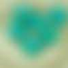 2pcs picasso turquoise vert plat rond 8edge fenêtre de la table de coupe pièce de verre tchèque perl sku-26769