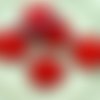 2pcs picasso opaque corail rouge brun plat rond 8edge fenêtre de la table de coupe pièce de verre tc sku-28873