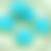 2pcs picasso opaque bleu turquoise marron plat rond 8edge fenêtre de la table de coupe pièce de verr sku-28875