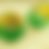 1pc cristal vert jaune or rouge tulipe fleur à la main le verre tchèque bouton taille 8 18mm sku-30788