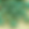 8pcs picasso turquoise vert or de lavage tableau de fleurs coupées plat pièce de verre tchèque perle sku-30802