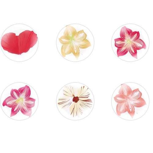 6pcs x 25mm main ronde verre tchèque en forme de dôme cabochons fleurs 22 s1t205 sku-22678