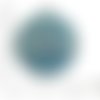 6pcs antique ton argent bleu patine laver fleur monnaie rond focal cercle strass paramètres pendenti sku-37076