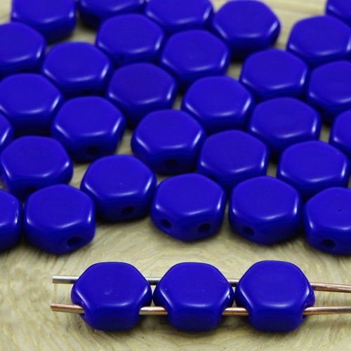 40pcs opaque bleu foncé en nid d'abeille de télévision de l'hexagone peigne de miel de deux 2 trou d sku-33596