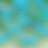6pcs picasso brun opaque bleu turquoise ovale et plate de pétales de table à la fenêtre de coupe tch sku-34350