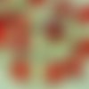10pcs cristal rouge rubis métallisé or la moitié agité sculpté de feuilles plates halloween verre tc sku-32216