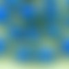 8pcs picasso marron bleu opaque de la table de découpe à plat rectangle de verre tchèque perles de 8 sku-32470