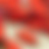 6pcs picasso brun opaque coraline rouge corail ovale et plate de pétales de table à la fenêtre coupe sku-32618