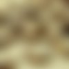 8pcs picasso ivoire opaque brun table de découpe à plat rectangle de verre tchèque perles de 8mm x 1 sku-32671