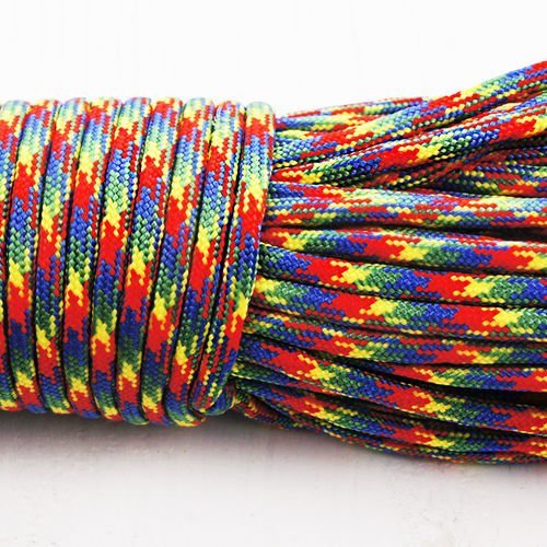 2m 6.56 ft 2.18 yrd rouge bleu vert jaune paracord 330 parachute macramé de perles cordon tressé de  sku-38189