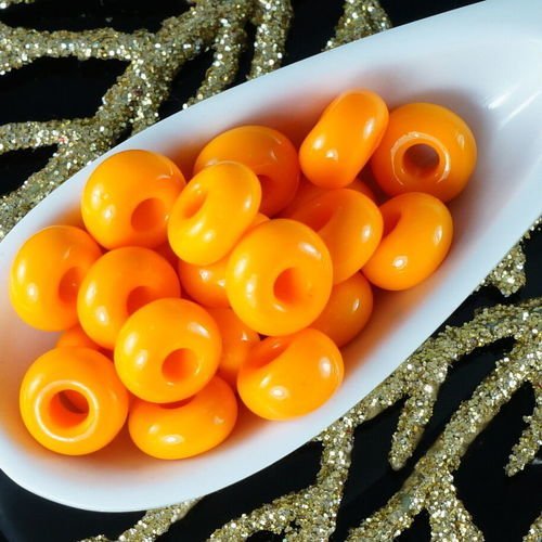 20g opaque orange halloween verre tchèque ronde perles de rocaille 32/0 preciosa de entretoise de 7  sku-25981