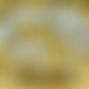 40pcs métallisé pailleté d'or de californie argent lentille plate ronde 2 deux trous entretoise de v sku-35547
