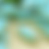 6pcs picasso brun opaque turquoise bleu bébé ovale et plate de pétales de table à la fenêtre de coup sku-32603