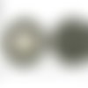 2pcs antique ton argent grand pendentif rond cabochon paramètres de fleur lunette vide tiroir en mét sku-37271