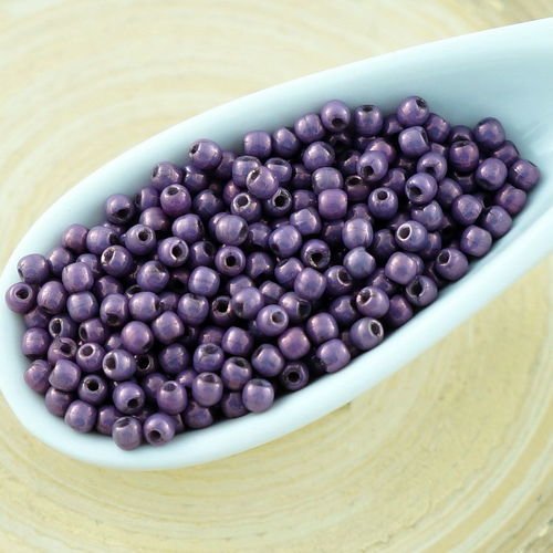 5g vega violet lustre rond verre tchèque perles de petites entretoise de graines de 2mm sku-29027