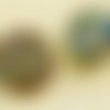 1pc crystal vitrail medium vert jaune or vague ronde à la main le verre tchèque bouton taille 8 18mm sku-37683