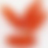6pcs cristal de la jacinthe d'orange bronze patine laver ovale sculpté tube rayé à carreaux de verre sku-38487