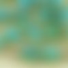 8pcs picasso brun aigue-marine bleu opale de la table de découpe à plat 2 deux trou rectangle de ver sku-35610