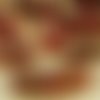 10pcs cristal rouge rubis d'or de lavage de pâques oeuf d'oiseau à rayures en pointillés ovale de tu sku-37716