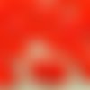 12pcs opaque coraline rouge corail ondulation tour agité disque rondelle un trou de verre tchèque pe sku-32807