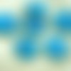 4pcs opaque turquoise bleu brun rustique de la table à la fenêtre de coupe libellule plat pièce rond sku-28851