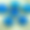 4pcs picasso opaque aqua albâtre bleu brun rustique fenêtre libellule plat pièce de taille de table  sku-28852