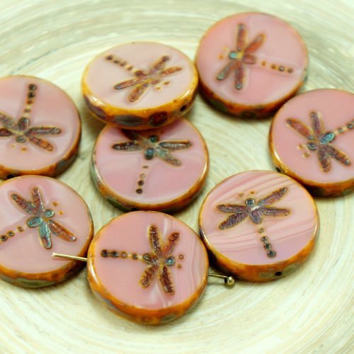4pcs picasso opaque soie valentine rose rustique fenêtre libellule table de découpe à plat pièce ron sku-27282